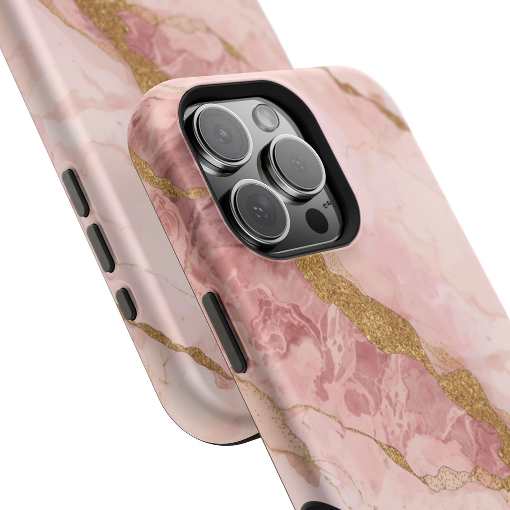 Pink Marble Magnetic Impact-Resistant Phone Case