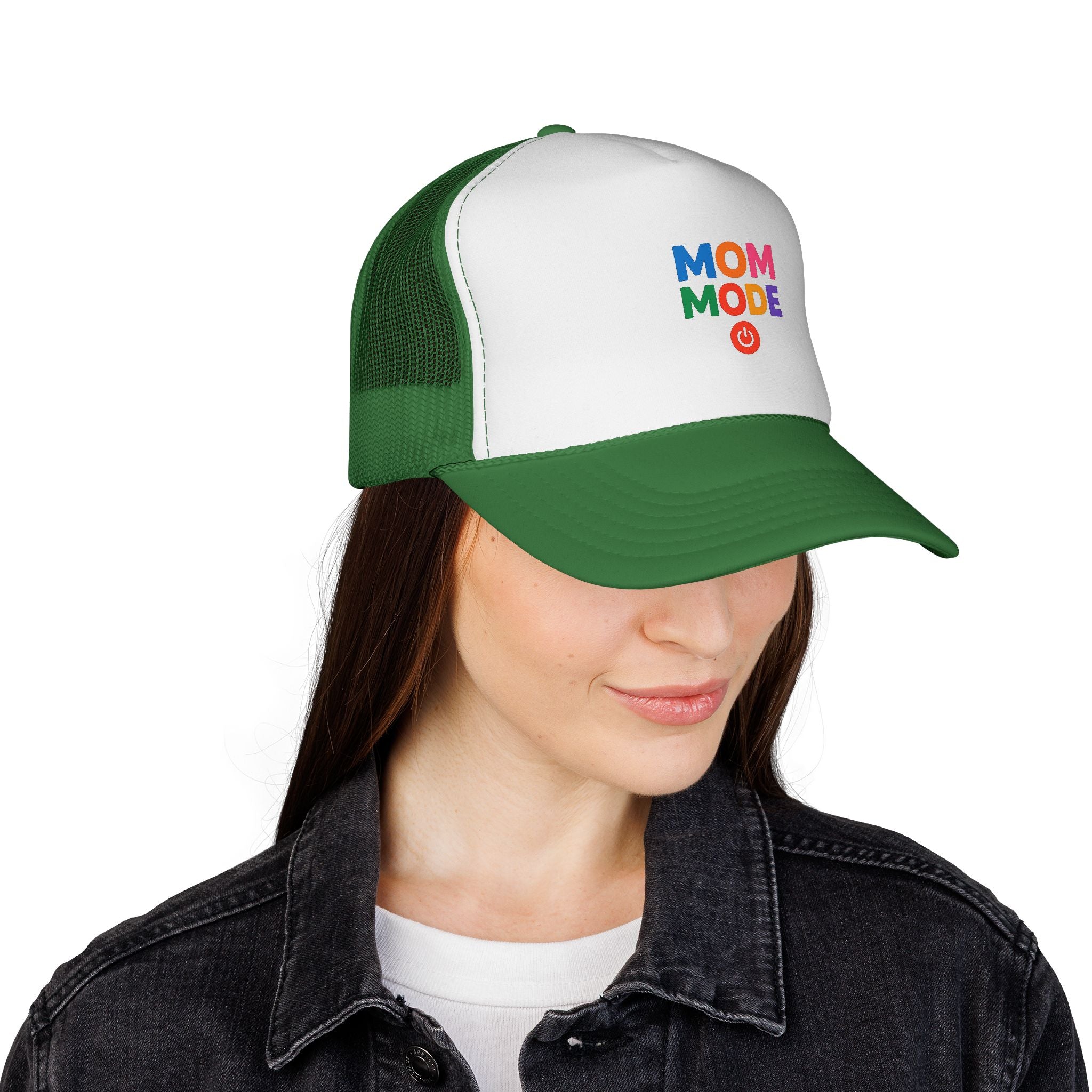 Mom Mode Trucker Cap — Colorful Playful Mom Hat
