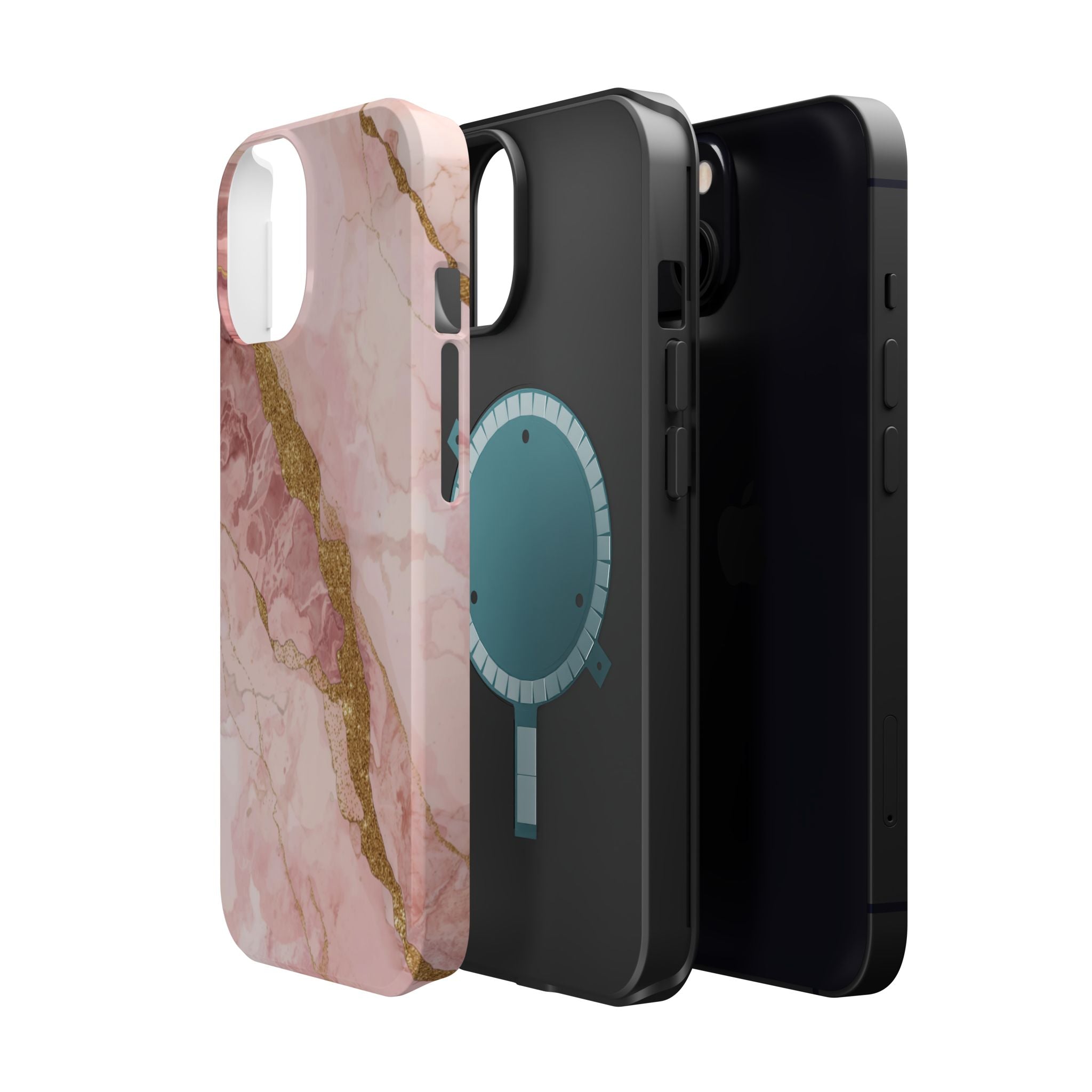 Pink Marble Magnetic Impact-Resistant Phone Case