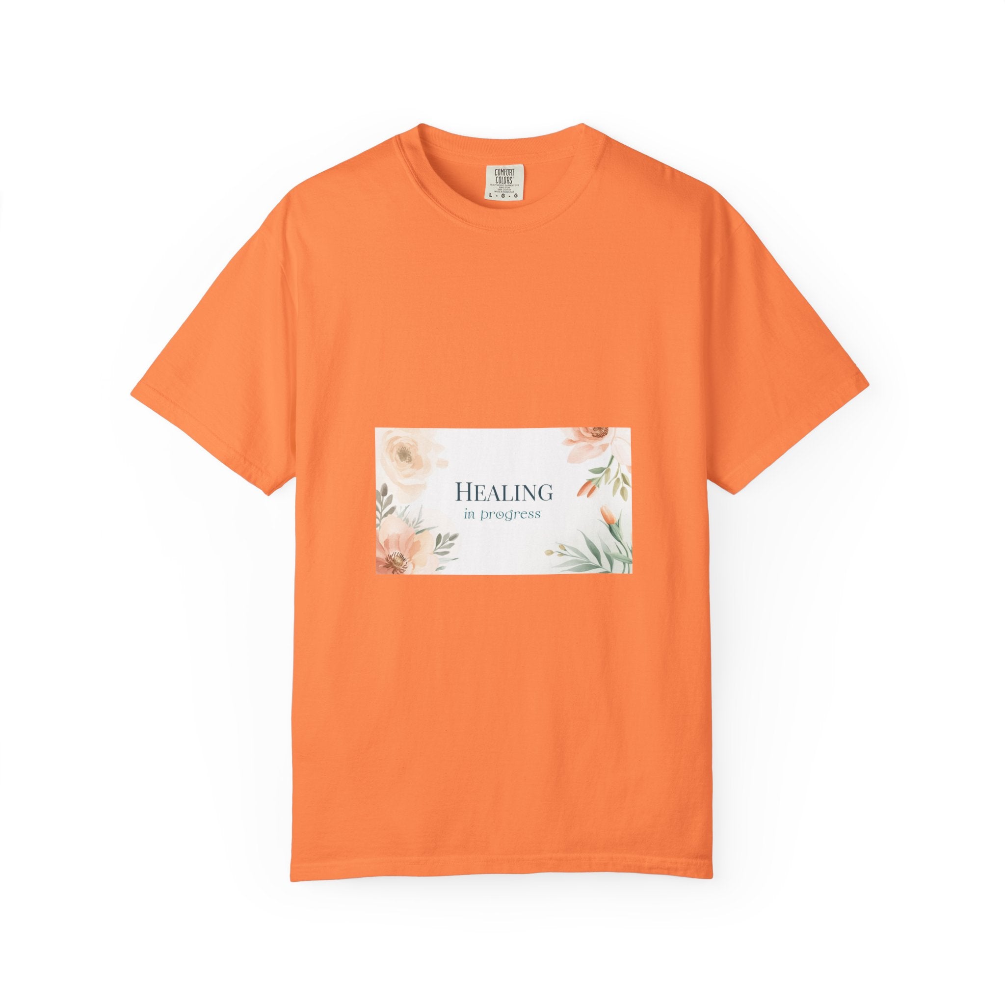 T-Shirt — 'Healing in Progress' Floral Pocket Graphic Tee