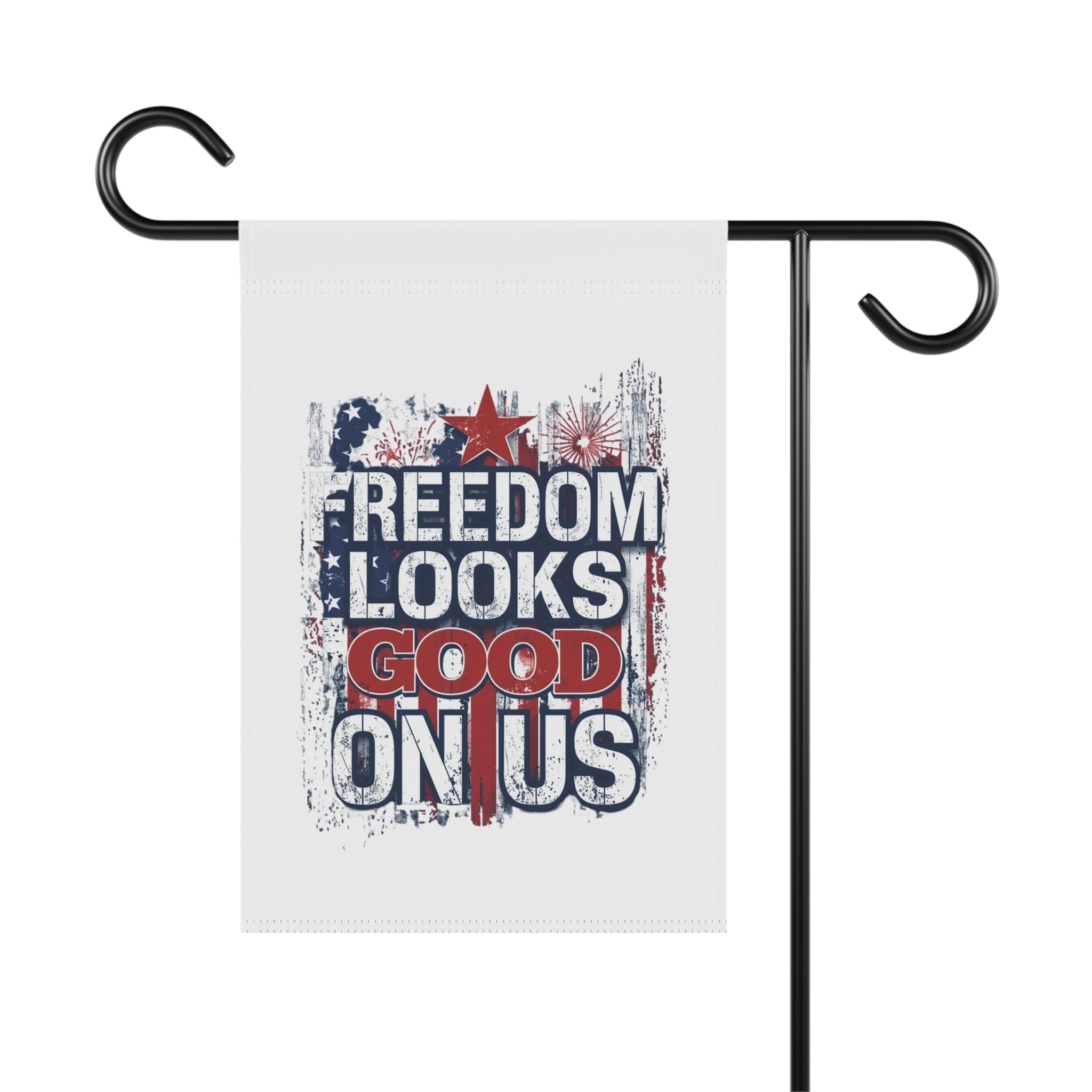 Patriotic Floral 'Sweet Land of Liberty' Garden Flag