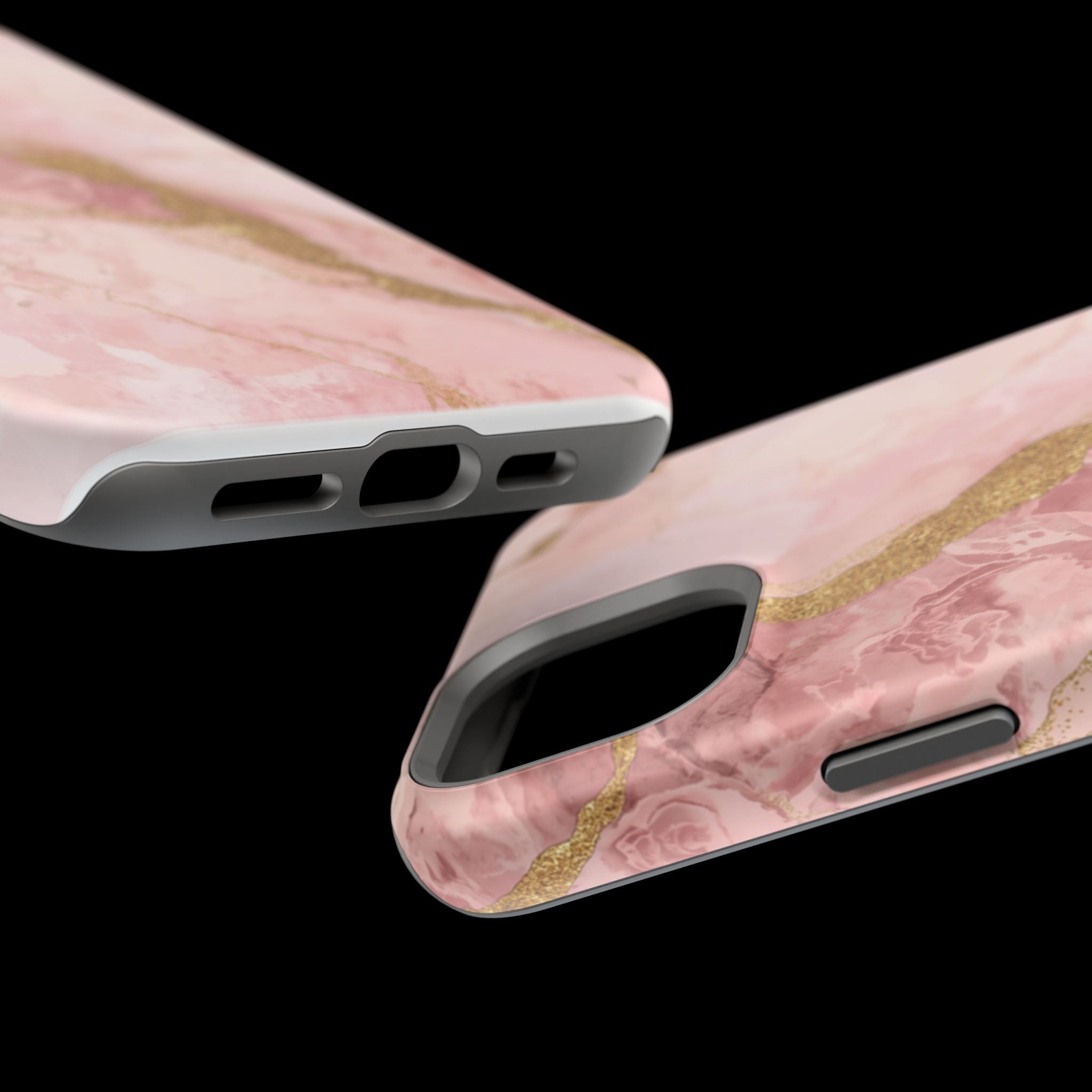 Pink Marble Magnetic Impact-Resistant Phone Case