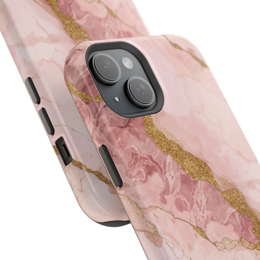 Pink Marble Magnetic Impact-Resistant Phone Case