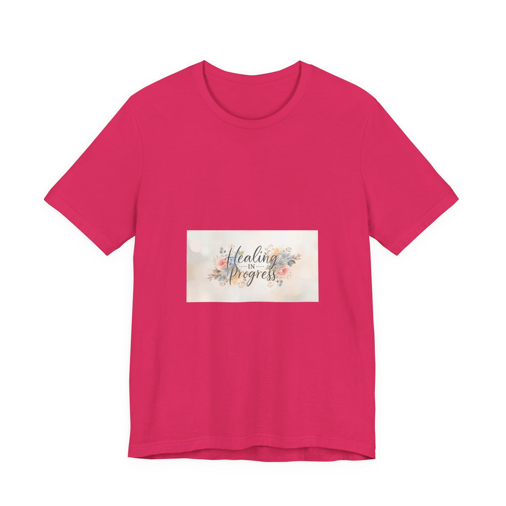 Healing in Progress Tee — Soft Floral Inspirational Shirt