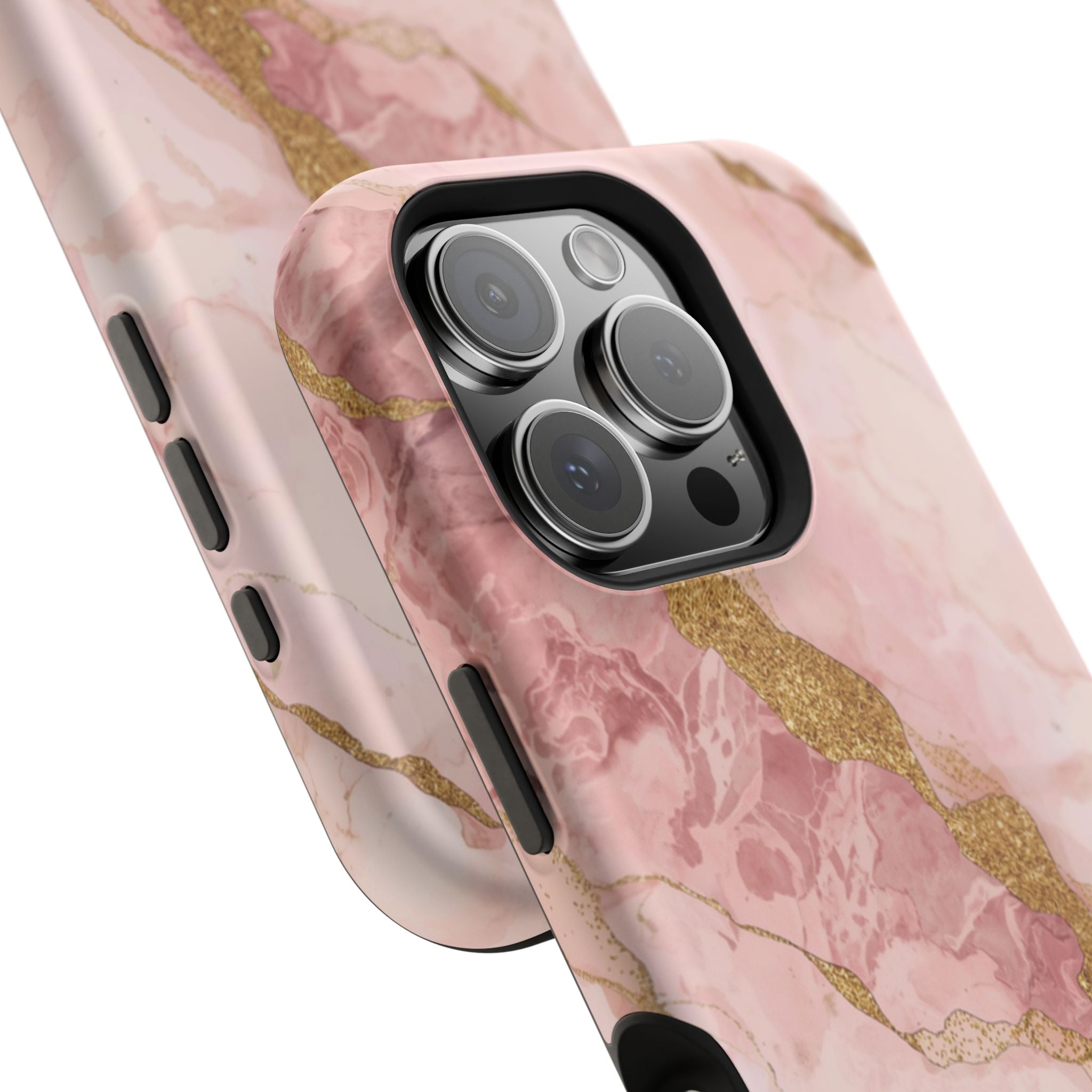 Pink Marble Magnetic Impact-Resistant Phone Case