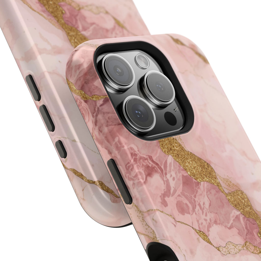 Pink Marble Magnetic Impact-Resistant Phone Case