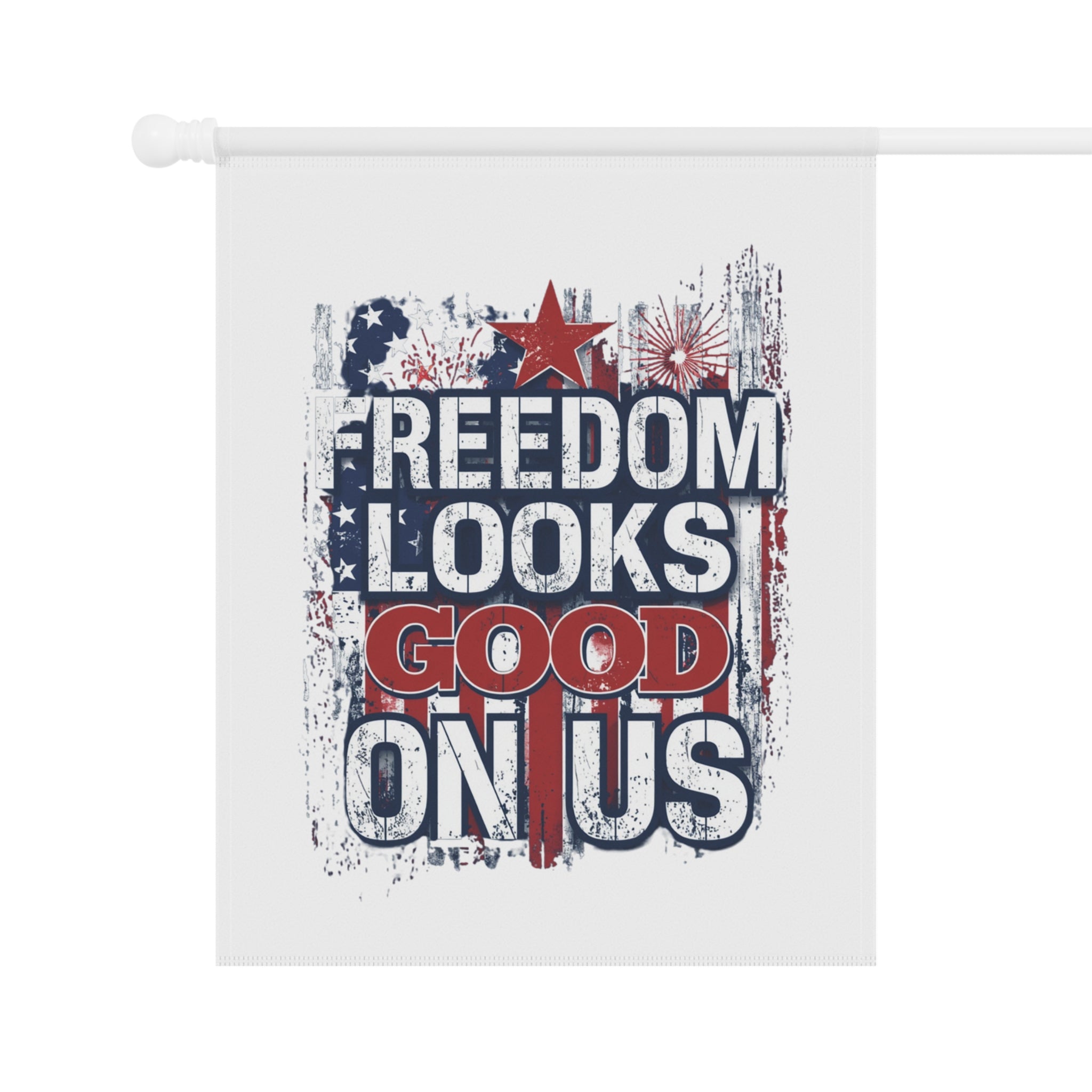 Patriotic Floral 'Sweet Land of Liberty' Garden Flag