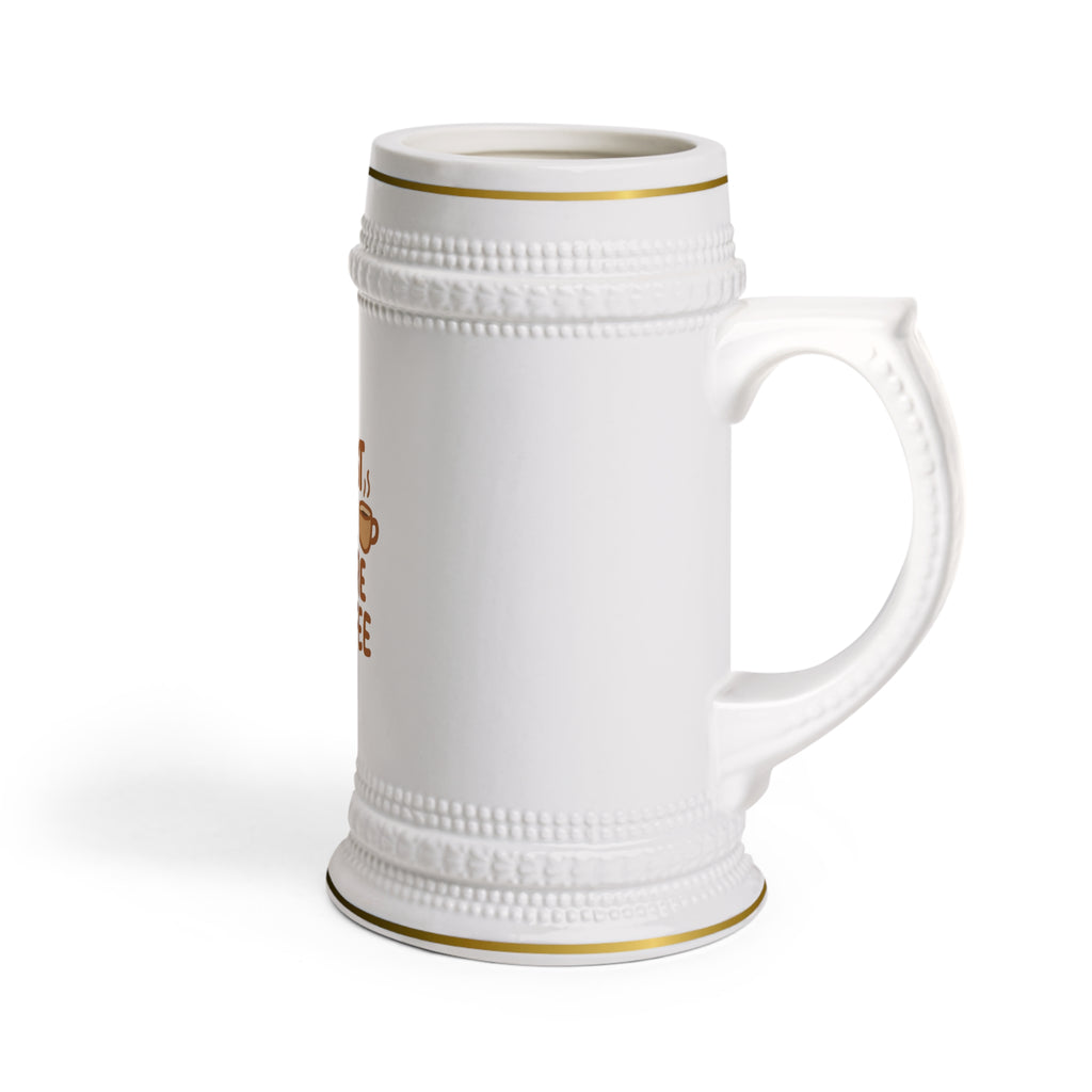 Coffee Stein Mug – “Just One More Coffee” Ceramic Beer Stein for Coffee Lovers