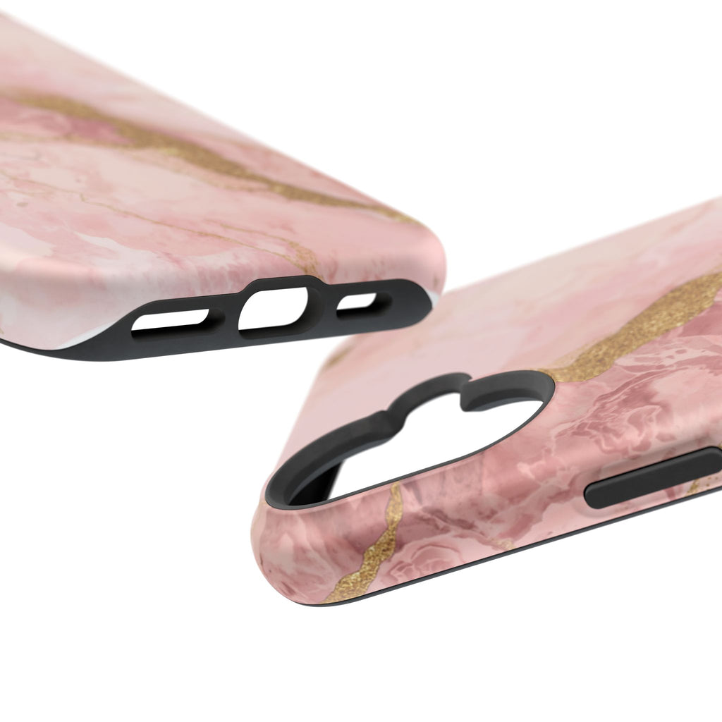 Pink Marble Magnetic Impact-Resistant Phone Case