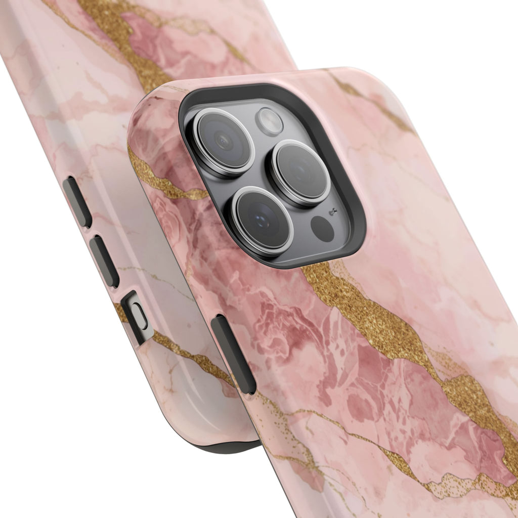Pink Marble Magnetic Impact-Resistant Phone Case