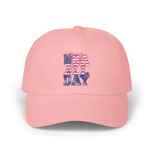 Dad Cap — "Freedom Looks On Us" Patriotic American Flag Baseball Hat