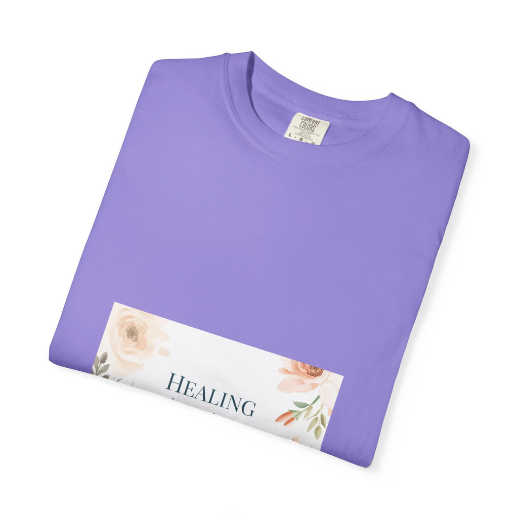T-Shirt — 'Healing in Progress' Floral Pocket Graphic Tee