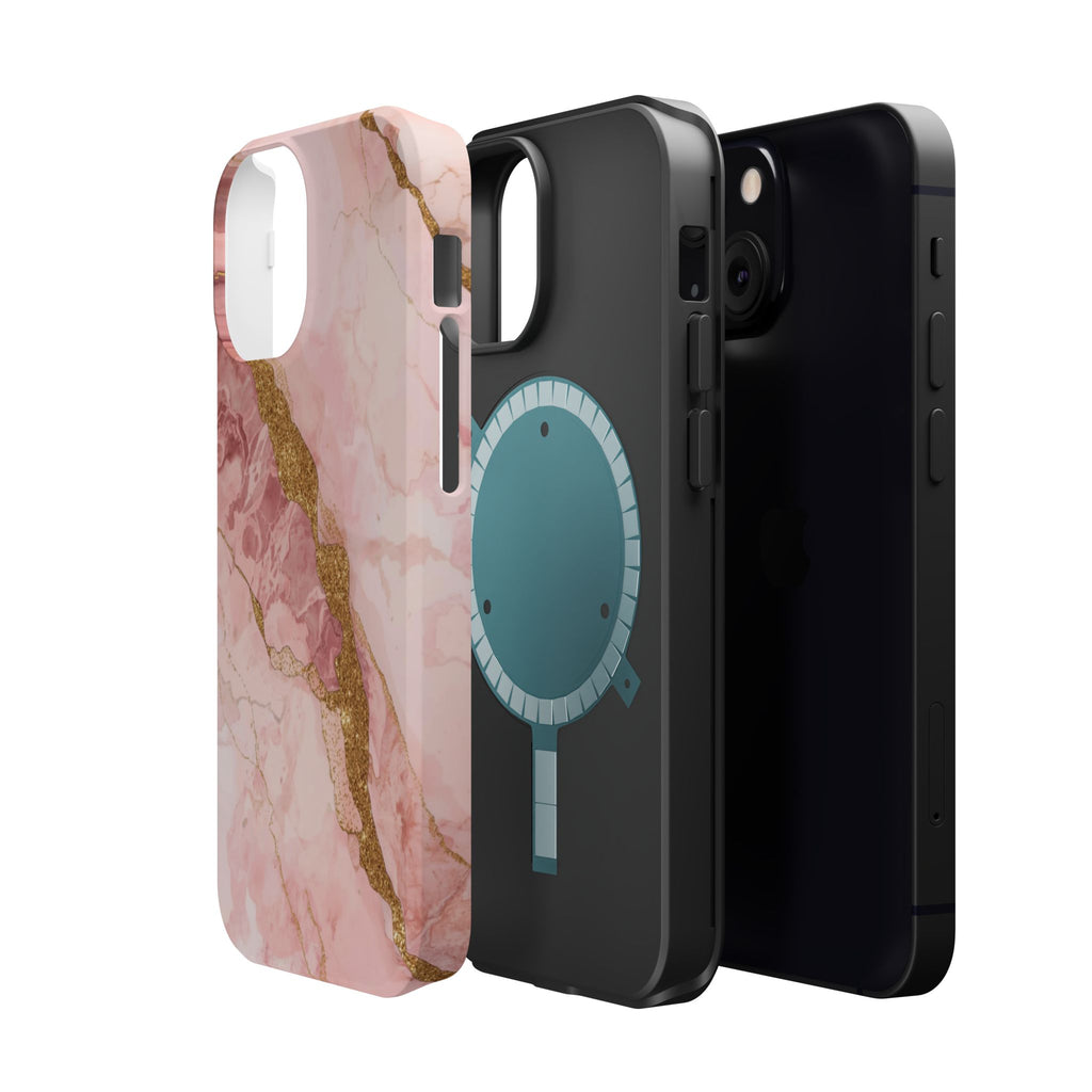Pink Marble Magnetic Impact-Resistant Phone Case