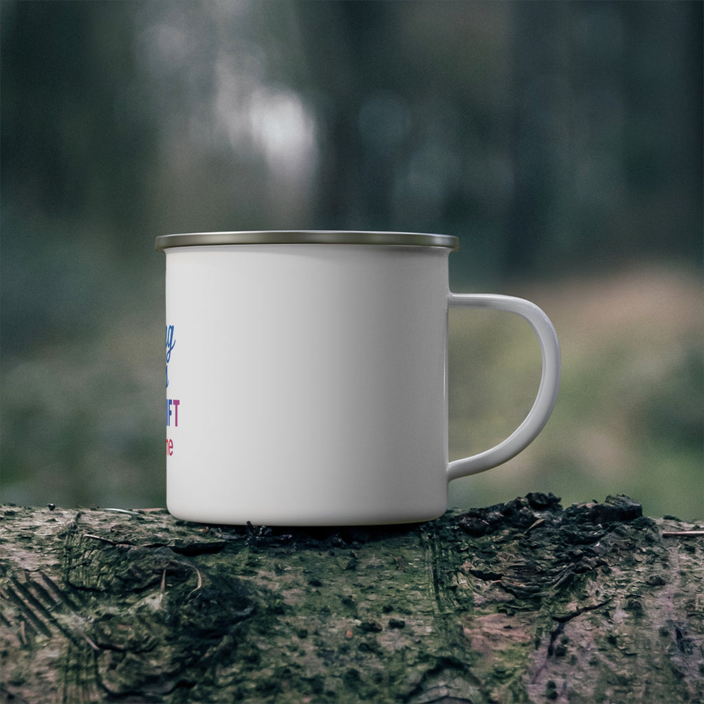 Enamel Camping Mug – "Saving Lives One Shift at a Time" Colorful Nurse & Healthcare Gift
