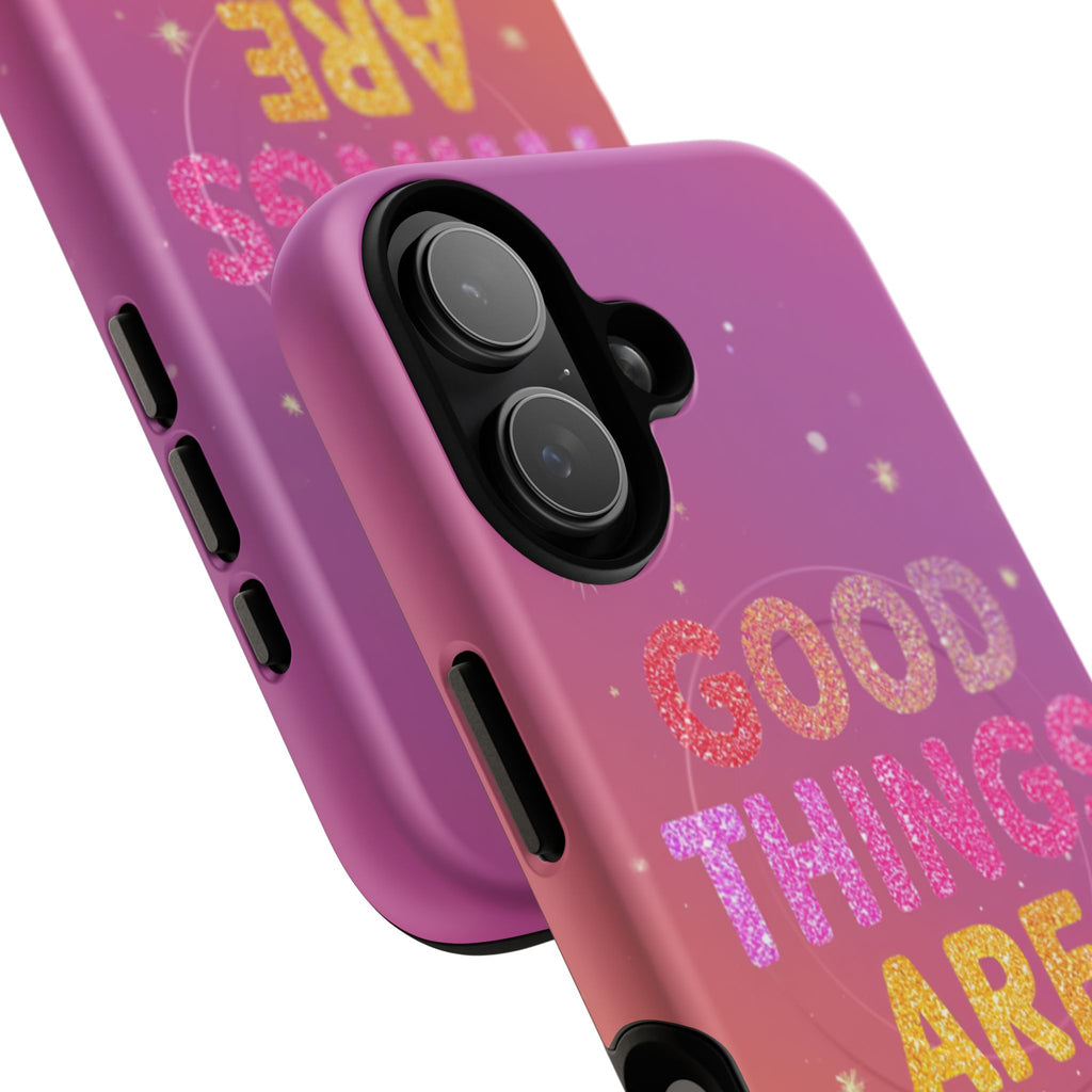 Phone Case — “Good Things Are Coming” Motivational Tough Magnetic Phone Case