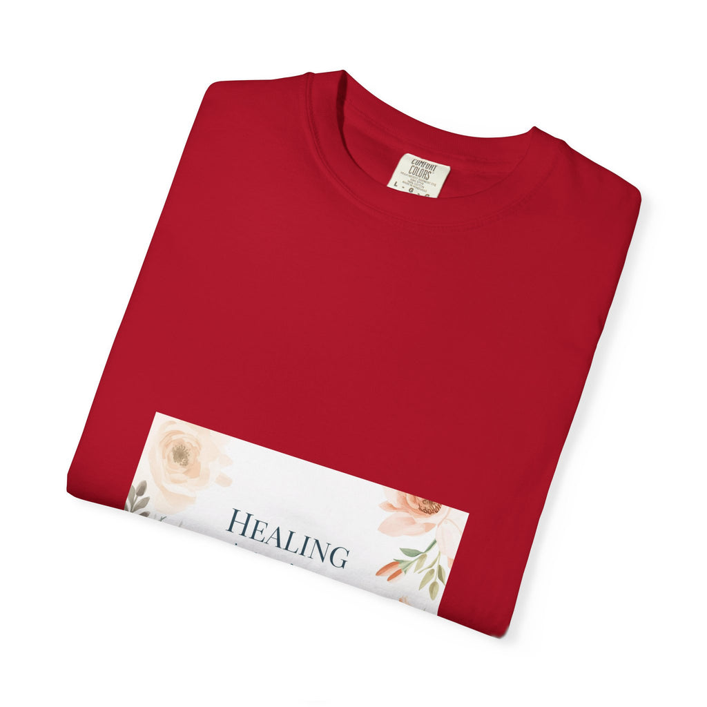 T-Shirt — 'Healing in Progress' Floral Pocket Graphic Tee