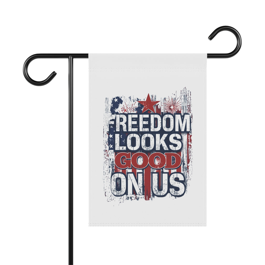 Patriotic Floral 'Sweet Land of Liberty' Garden Flag