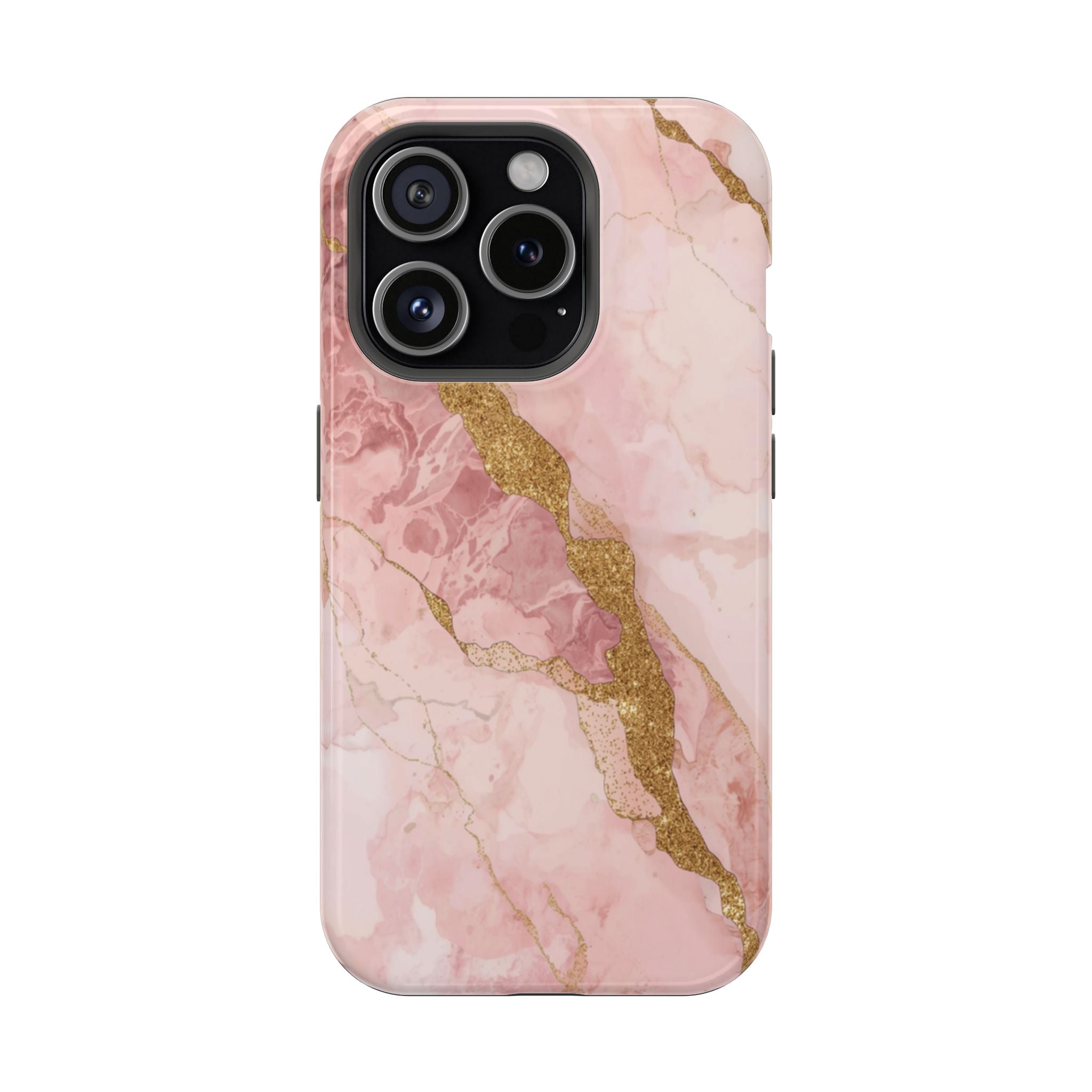Pink Marble Magnetic Impact-Resistant Phone Case