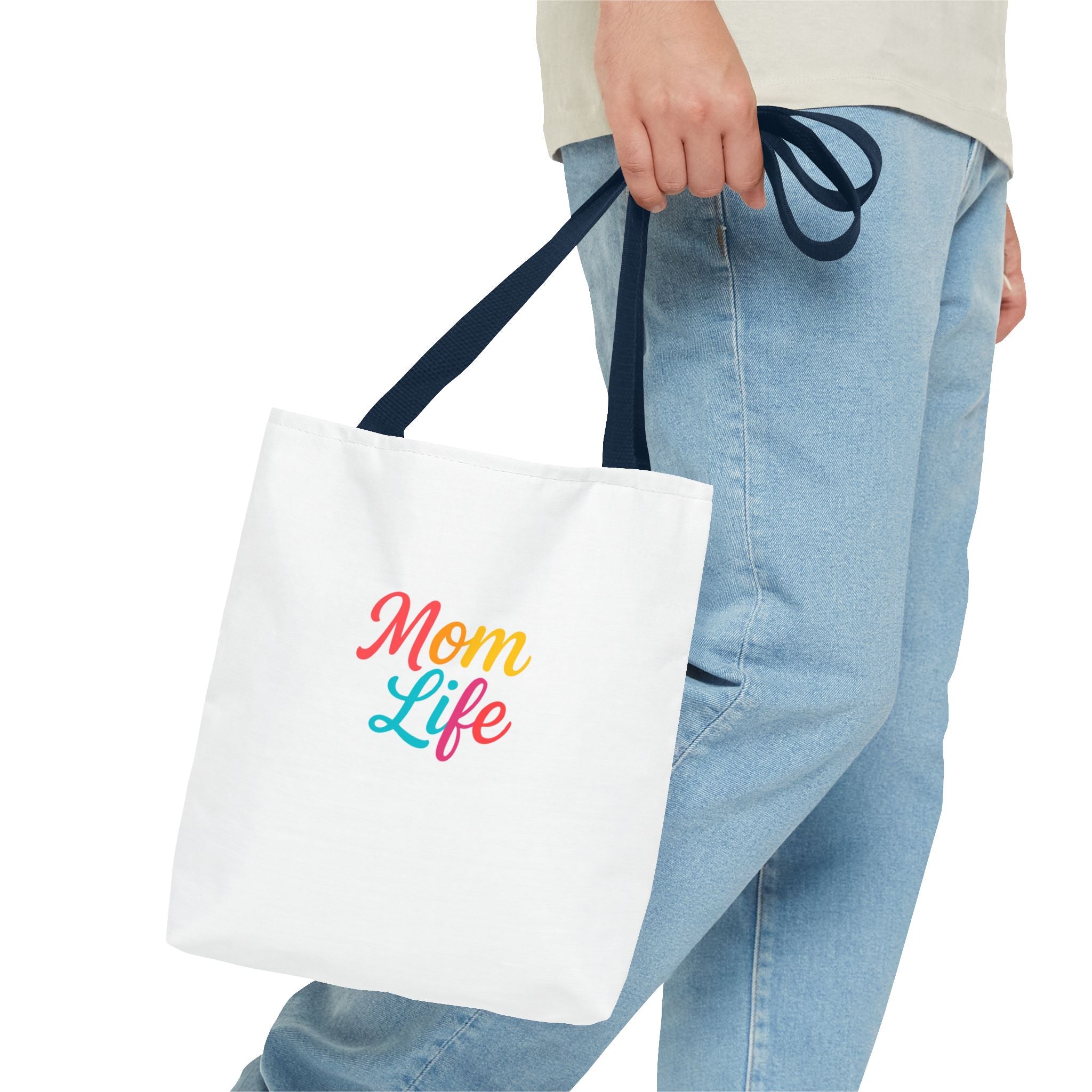 Mom Life Tote Bag — Colorful Script Mom Life Canvas Tote, Mother’s Day Gift