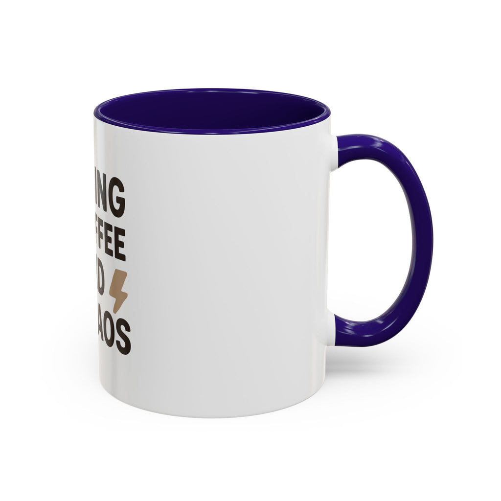 Running on Coffee and Chaos Mug (11oz/15oz) — Funny Coffee Cup for Busy Moms & Professionals