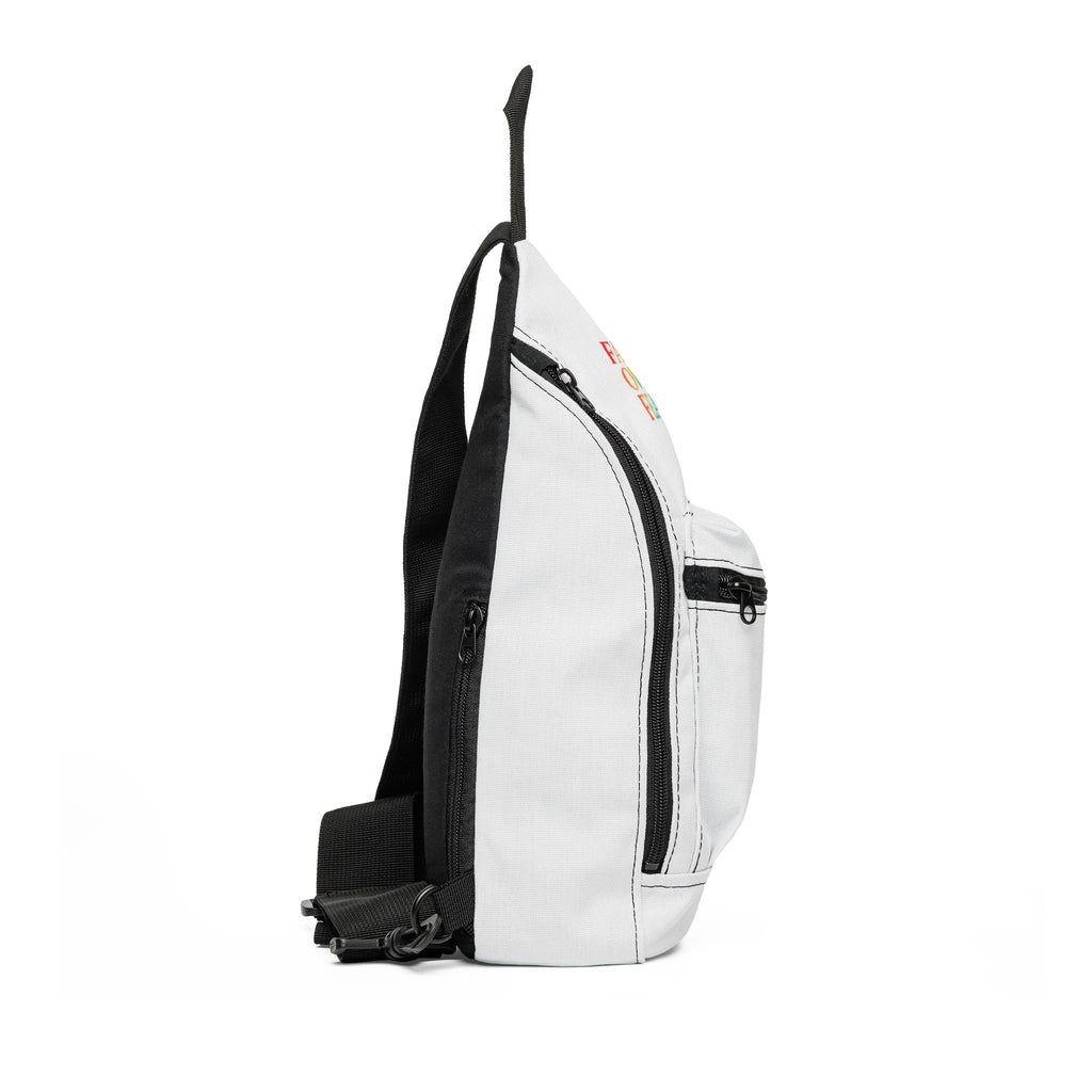 Faith Over Fear Sling Bag — Inspirational Rainbow Crossbody Pack
