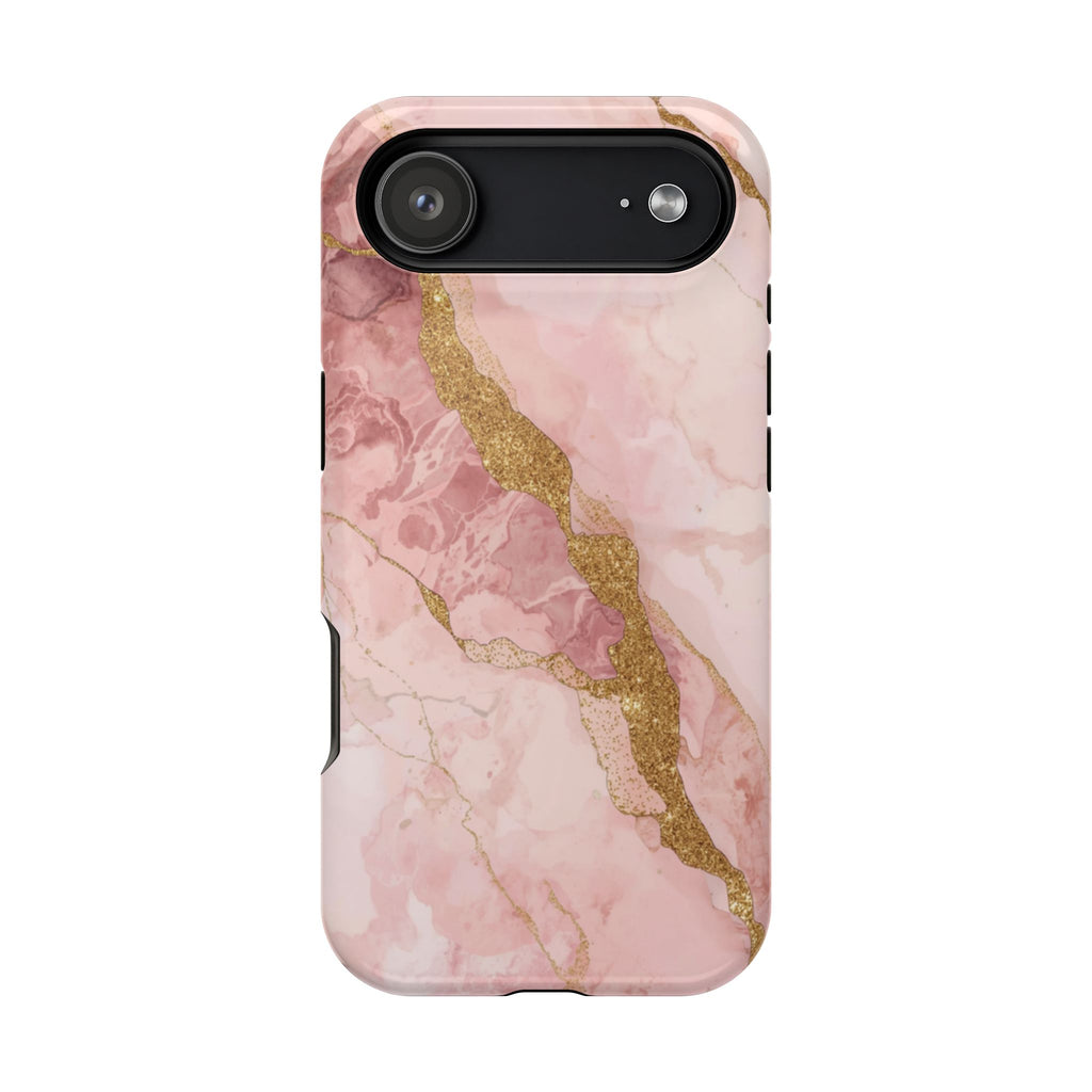 Pink Marble Magnetic Impact-Resistant Phone Case