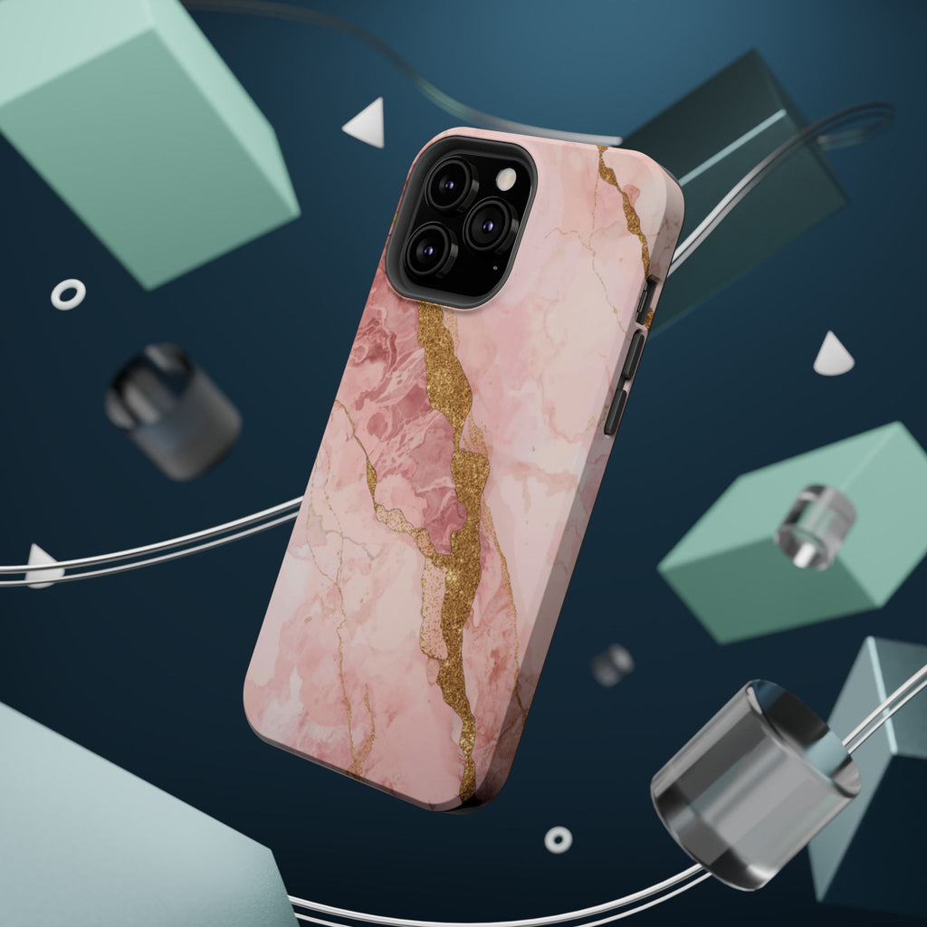 Pink Marble Magnetic Impact-Resistant Phone Case