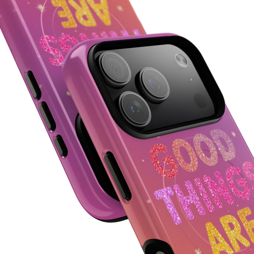Phone Case — “Good Things Are Coming” Motivational Tough Magnetic Phone Case