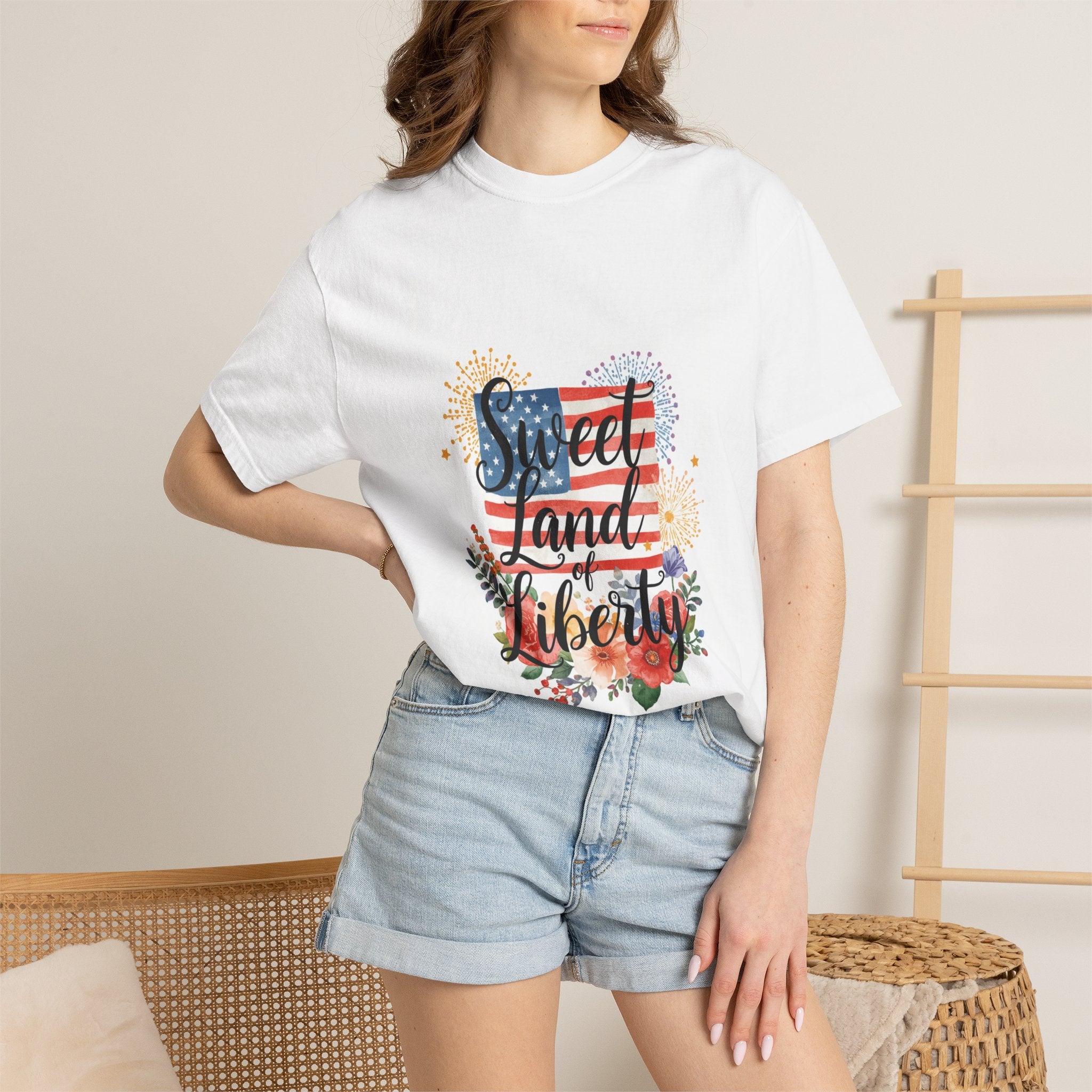 Sweet Land of Liberty T-Shirt — Patriotic 4th of July American Flag Tee