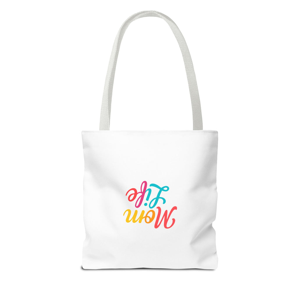 Mom Life Tote Bag — Colorful Script Mom Life Canvas Tote, Mother’s Day Gift