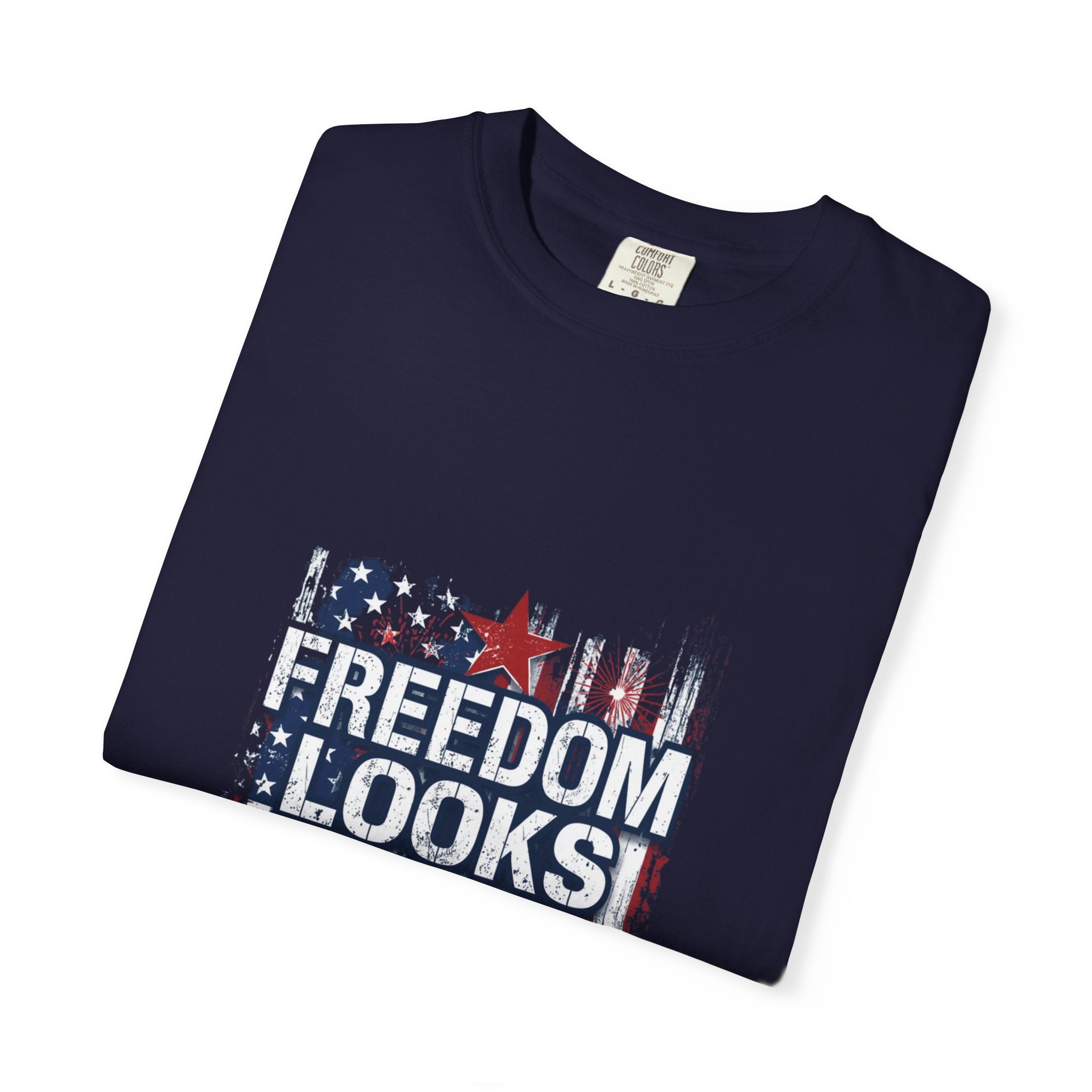 Patriotic Cowboy Boots T-Shirt — "Stars, Stripes, Good Vibes" 4th of July Tee