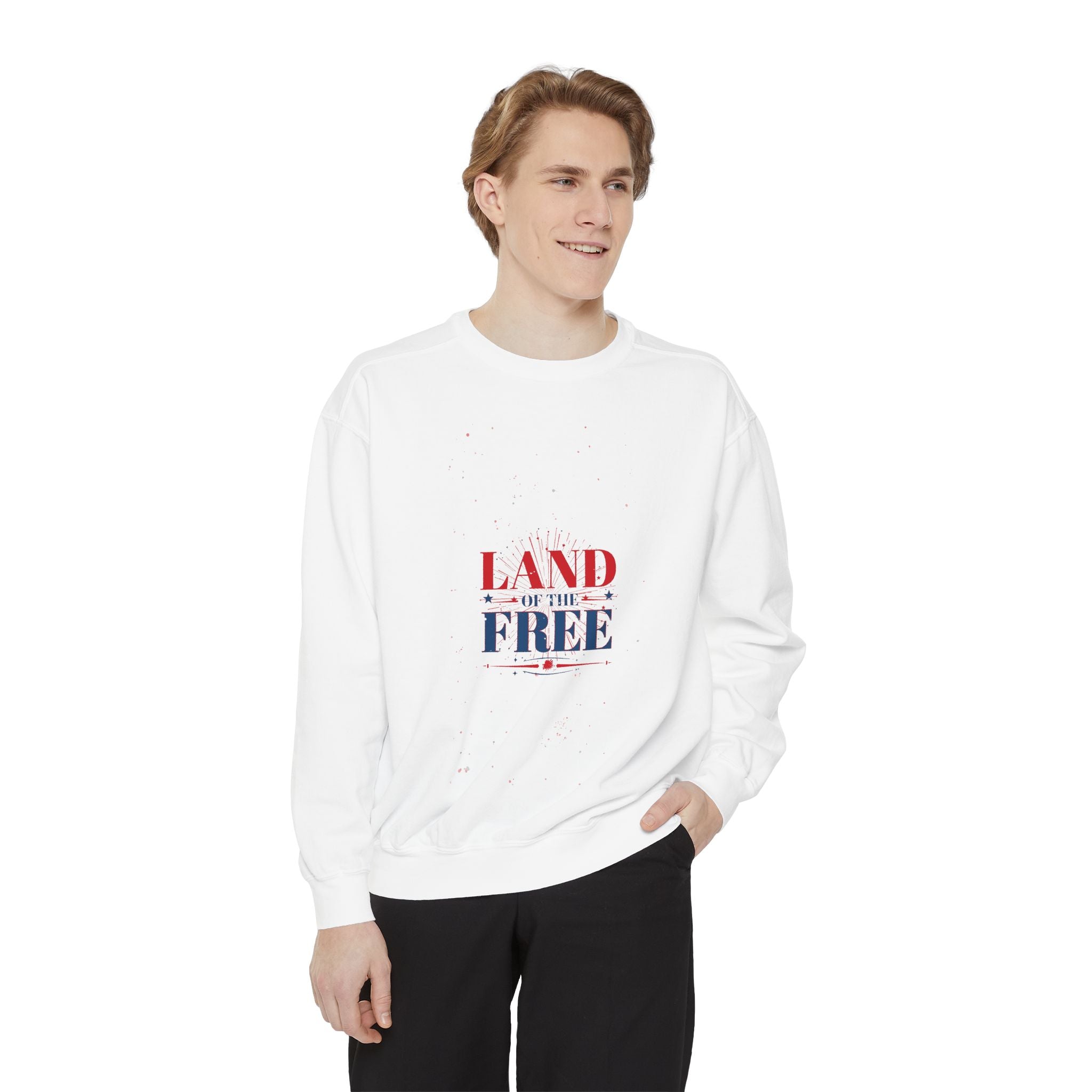 Land of the Free Sweatshirt — Patriotic 4th of July Crewneck