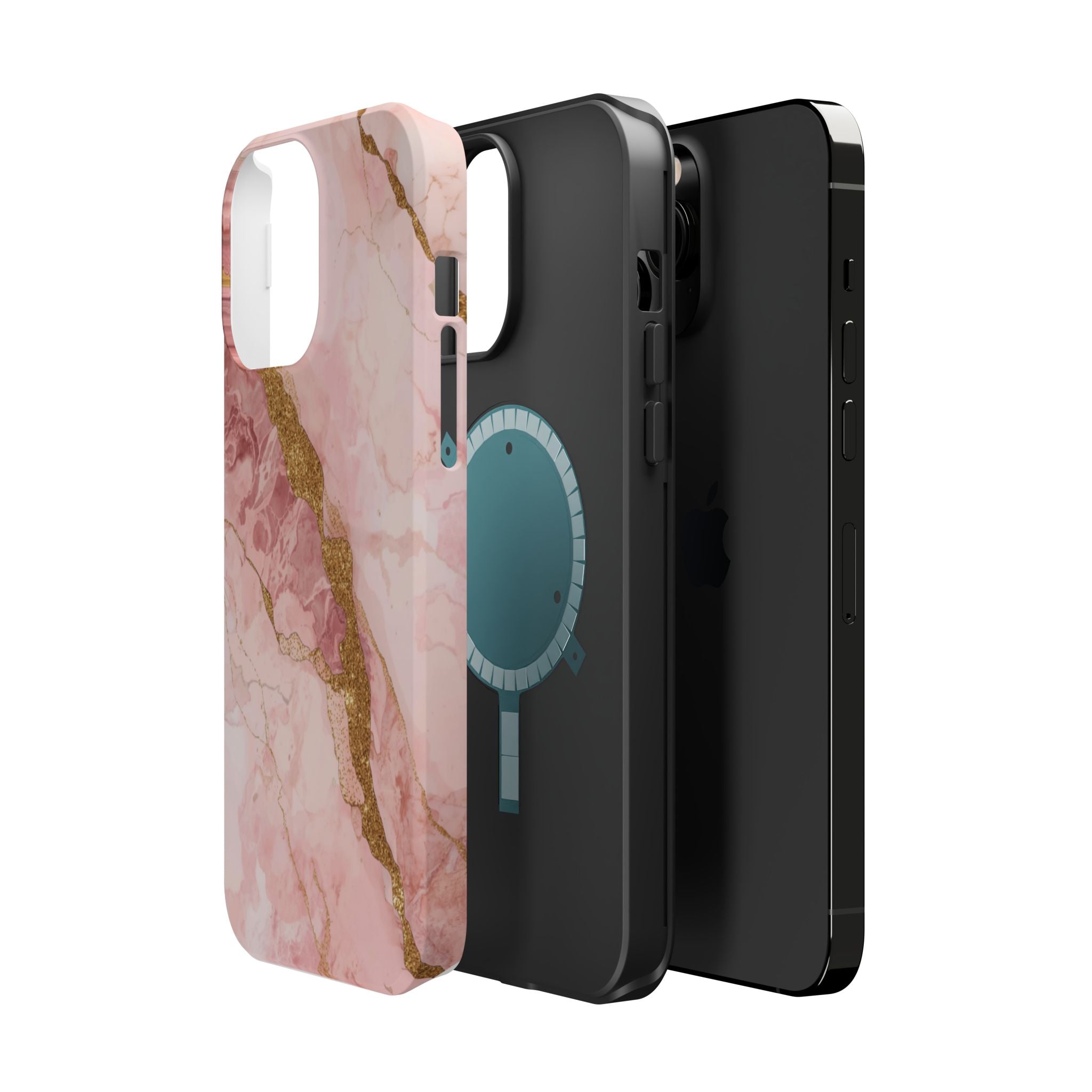 Pink Marble Magnetic Impact-Resistant Phone Case