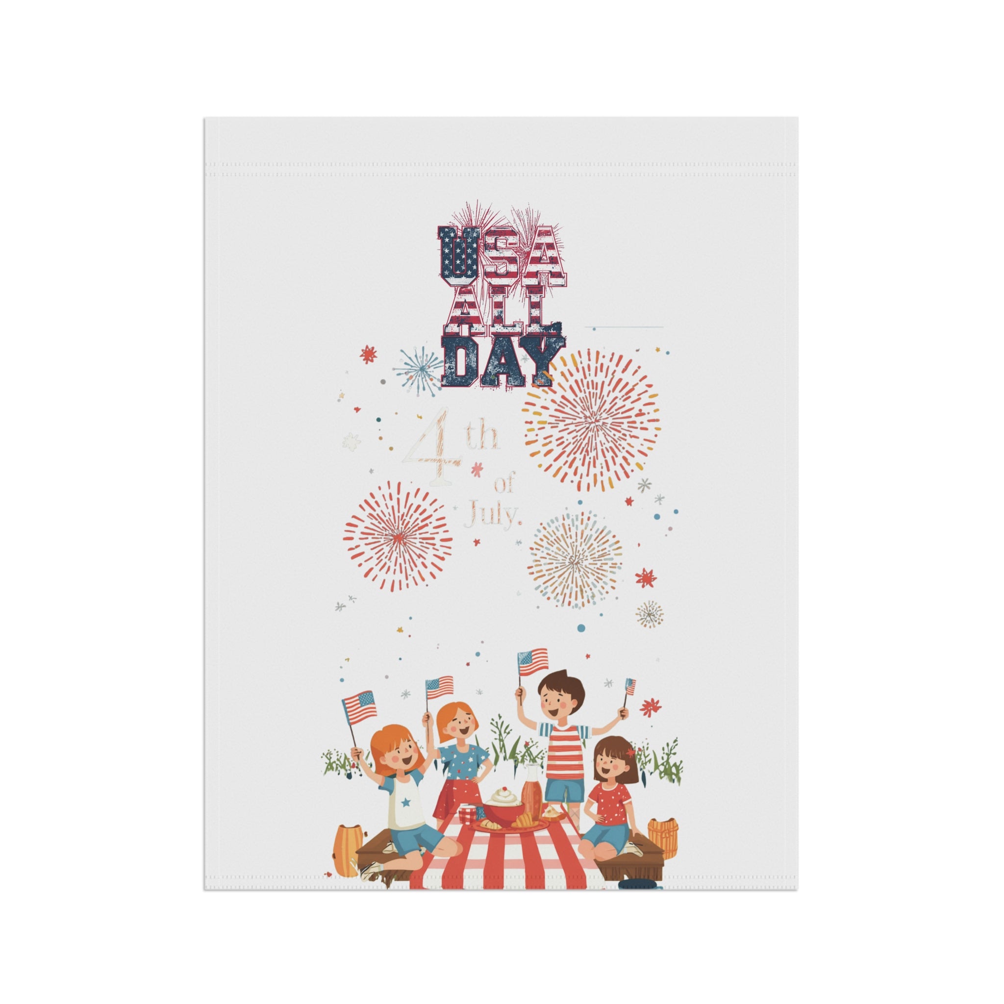 Patriotic Floral 'Sweet Land of Liberty' Garden Flag
