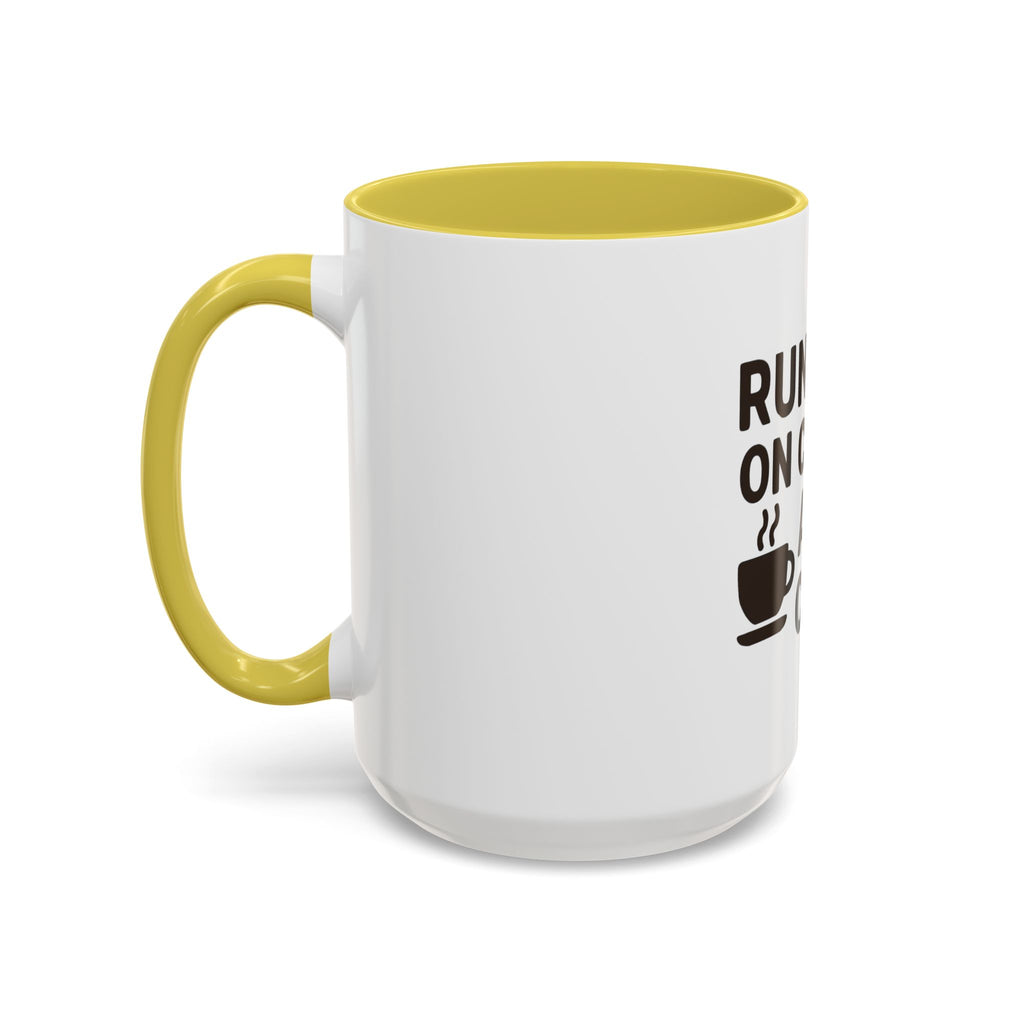 Running on Coffee and Chaos Mug (11oz/15oz) — Funny Coffee Cup for Busy Moms & Professionals
