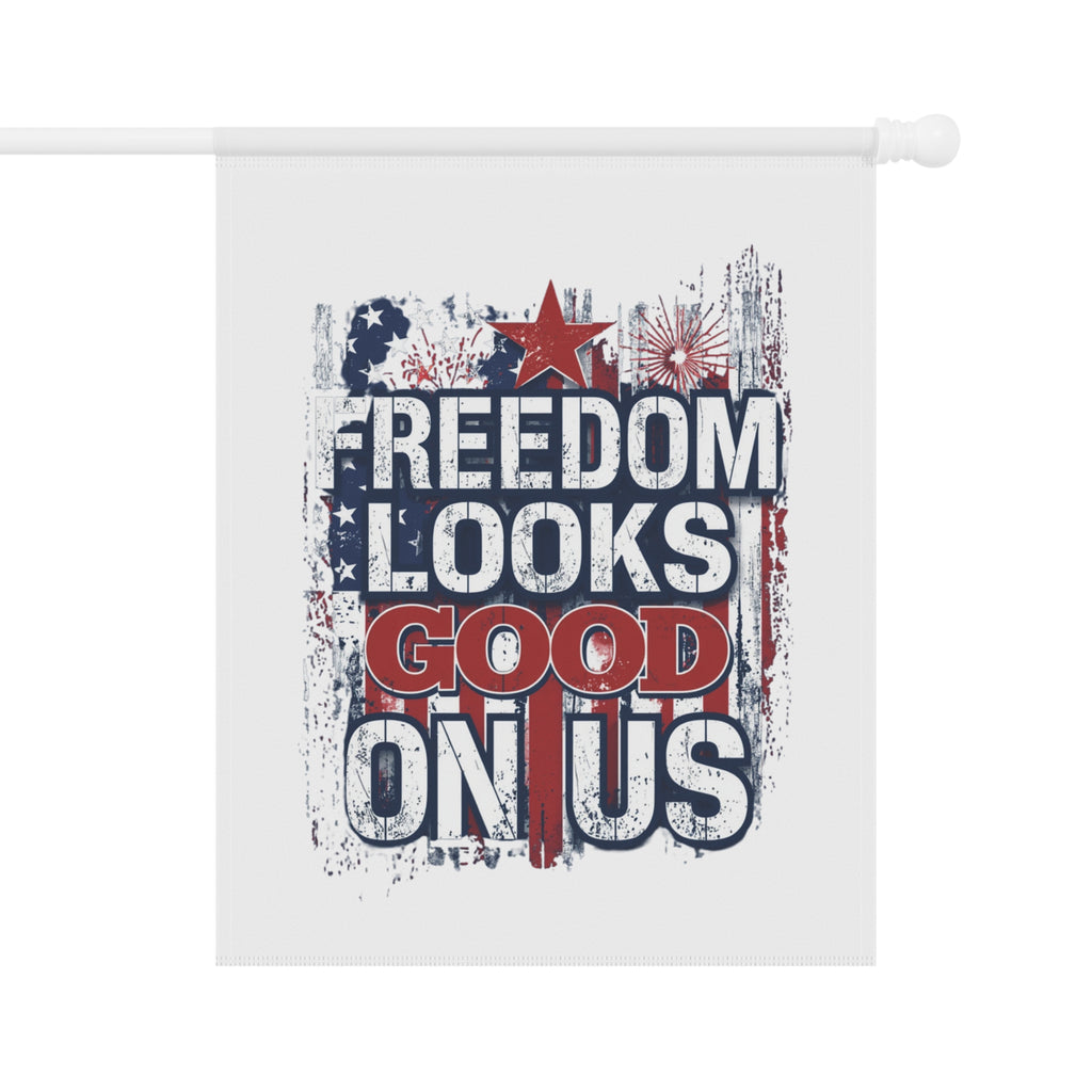 Patriotic Floral 'Sweet Land of Liberty' Garden Flag