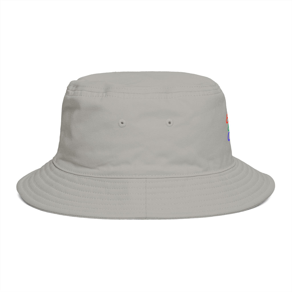 Errands & Iced Coffee Bucket Hat — Retro Rainbow Casual Sun Hat