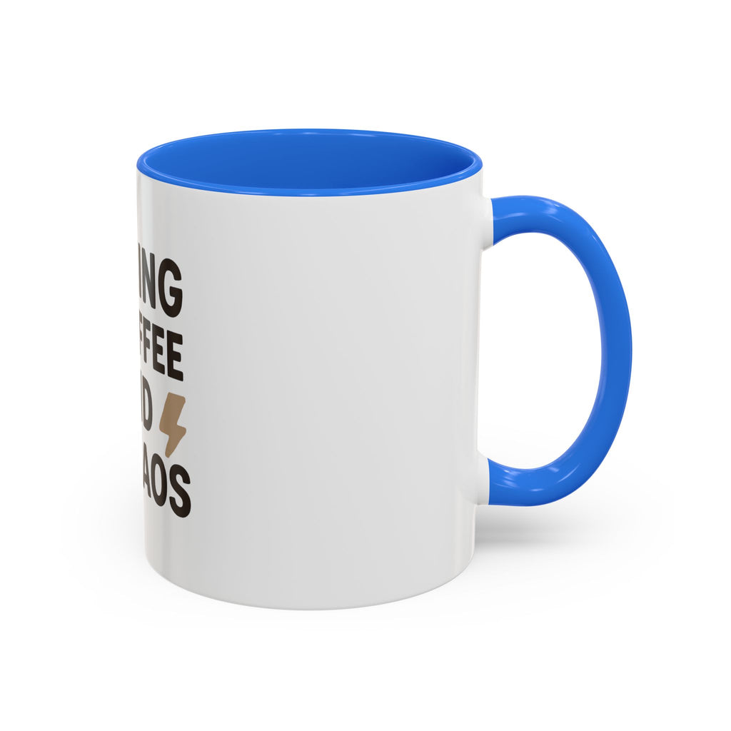 Running on Coffee and Chaos Mug (11oz/15oz) — Funny Coffee Cup for Busy Moms & Professionals