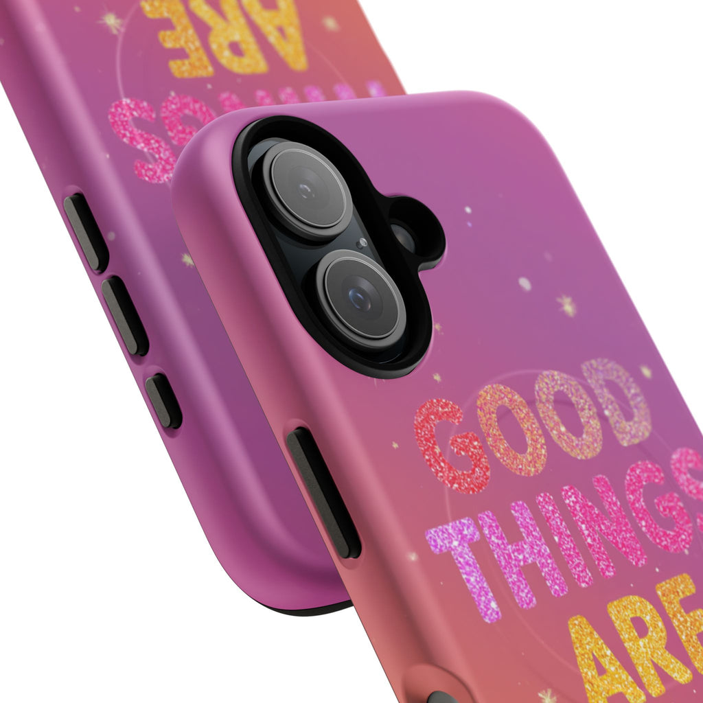Phone Case — “Good Things Are Coming” Motivational Tough Magnetic Phone Case