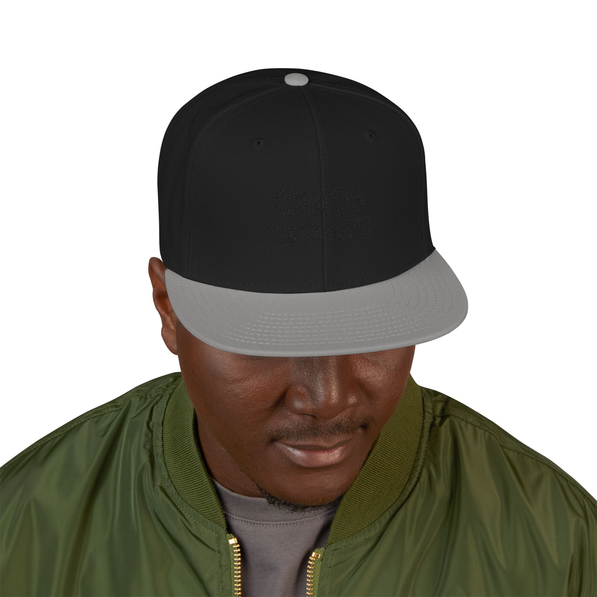 Embroidered Minimal Flag Snapback Hat