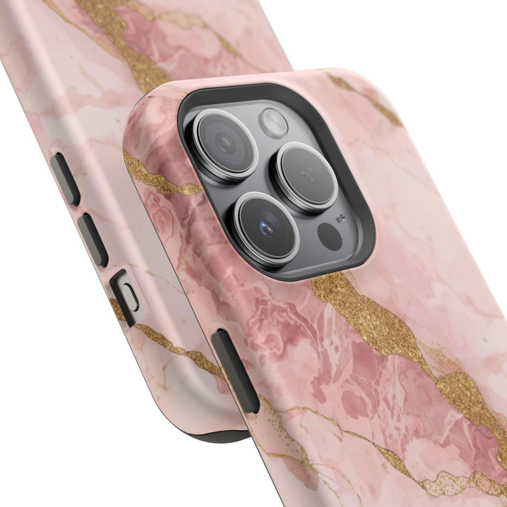 Pink Marble Magnetic Impact-Resistant Phone Case