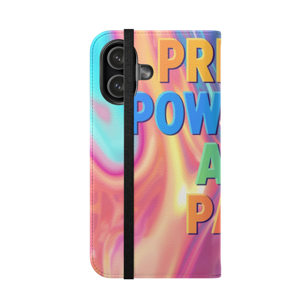 Flip Case - "Pretty, Powerful, and Paid" Holographic Wallet Phone Case