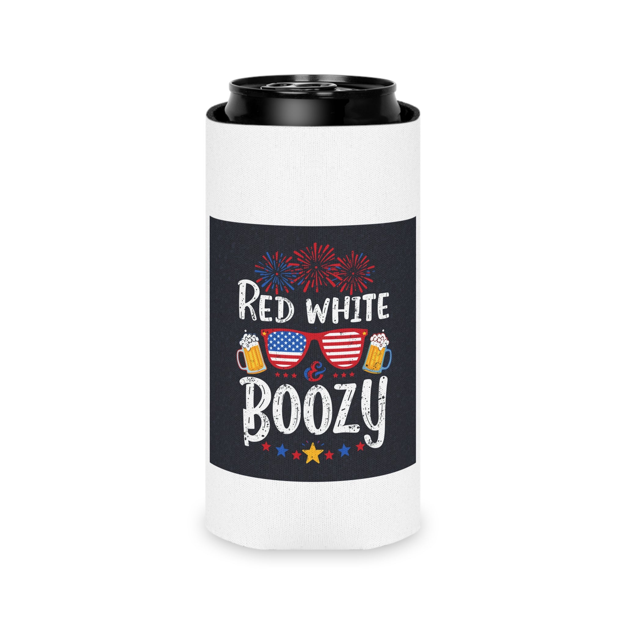 Party Like 1776 Can Cooler – Patriotic 4th of July Beer Koozie