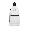 Faith Over Fear Sling Bag — Inspirational Rainbow Crossbody Pack
