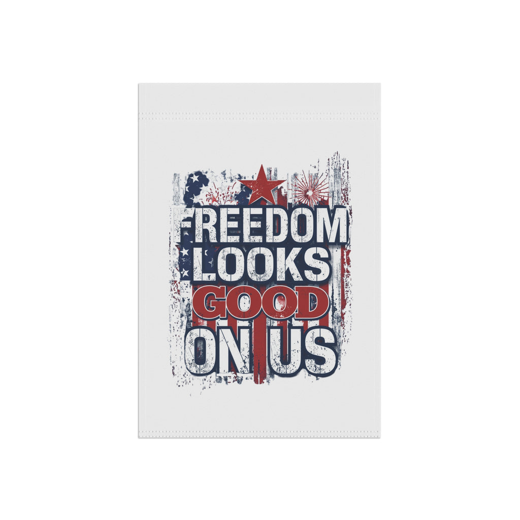 Patriotic Floral 'Sweet Land of Liberty' Garden Flag