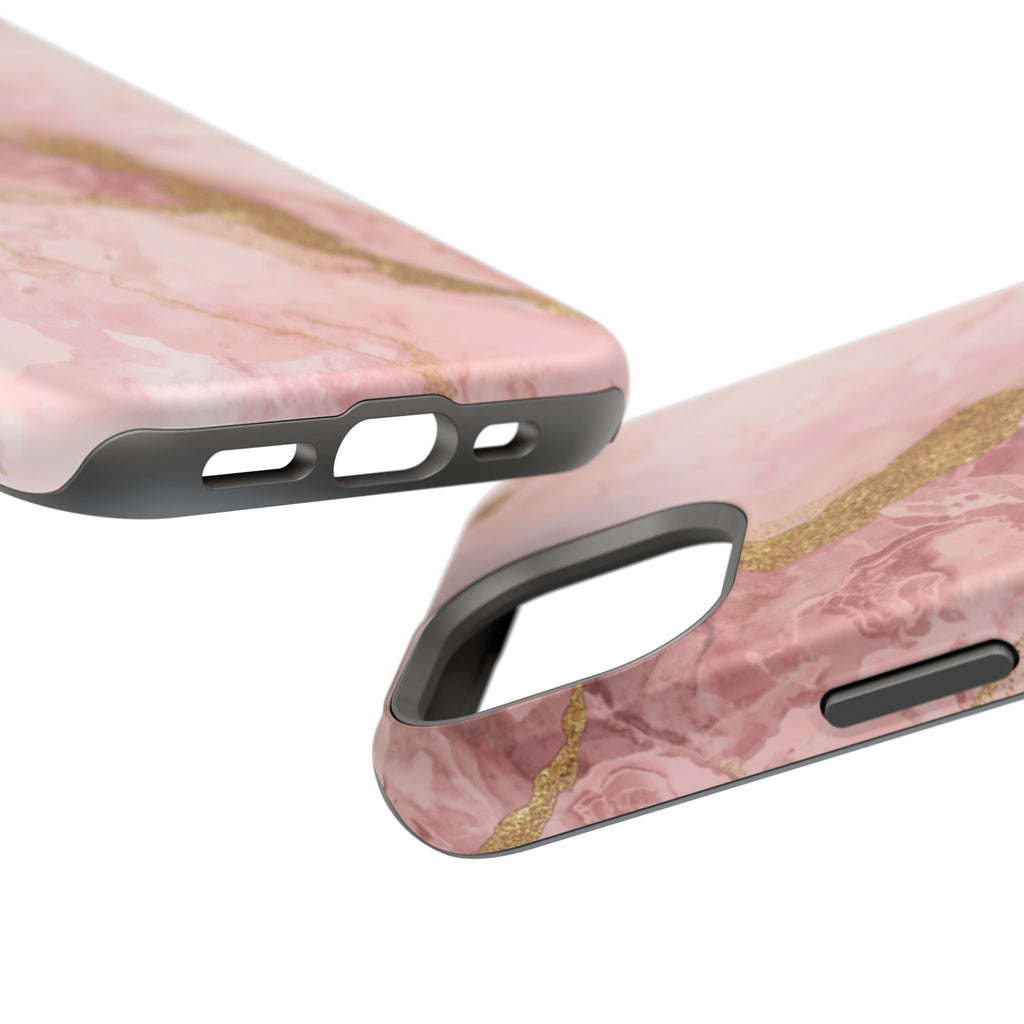 Pink Marble Magnetic Impact-Resistant Phone Case