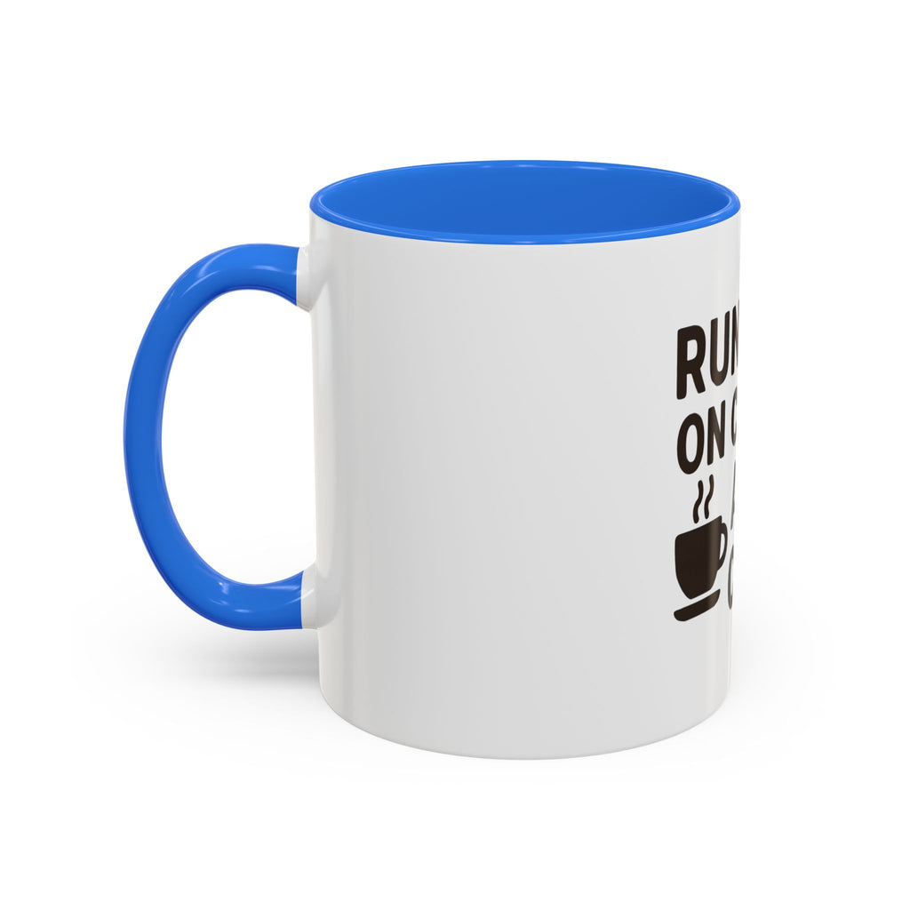 Running on Coffee and Chaos Mug (11oz/15oz) — Funny Coffee Cup for Busy Moms & Professionals