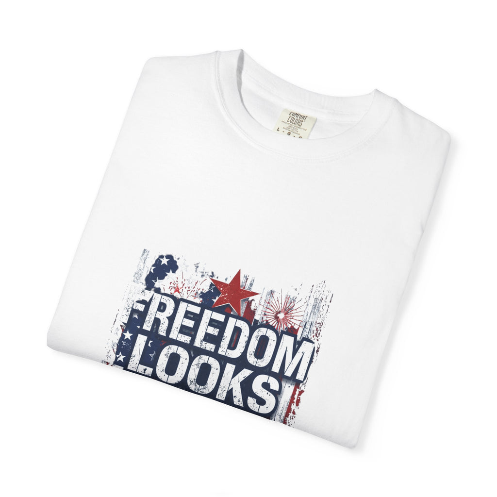 Patriotic Cowboy Boots T-Shirt — "Stars, Stripes, Good Vibes" 4th of July Tee