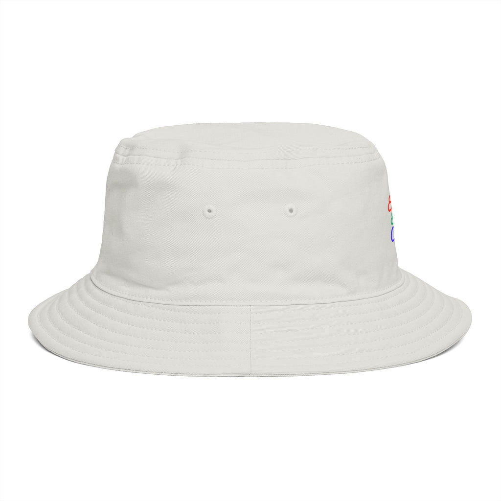 Errands & Iced Coffee Bucket Hat — Retro Rainbow Casual Sun Hat