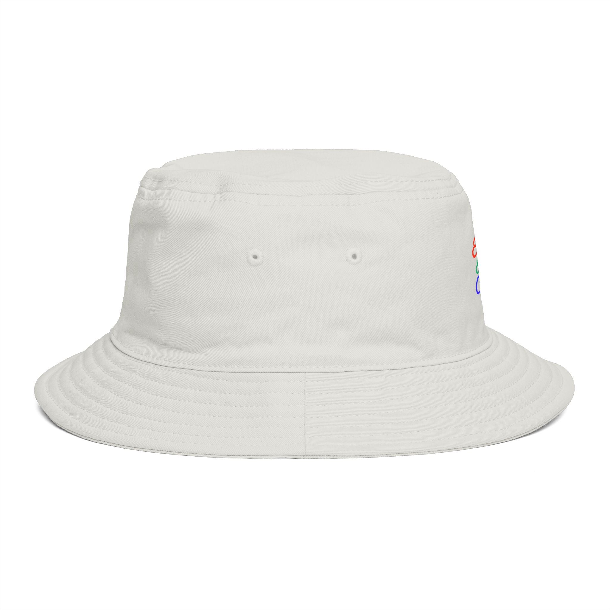 Errands & Iced Coffee Bucket Hat — Retro Rainbow Casual Sun Hat